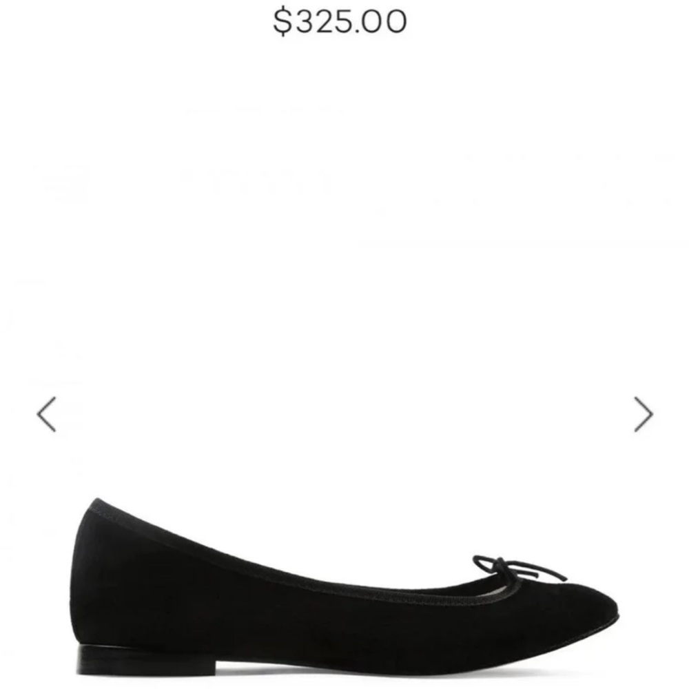 REPETTO Black Suede Ballerina Cendrillon Flats Sz 7 37